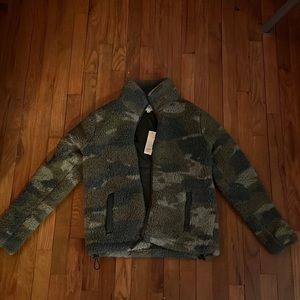 Fleece Camo Zip Up Jacket